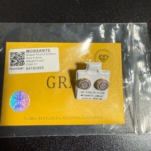 Sterling Silver Earrings GRA